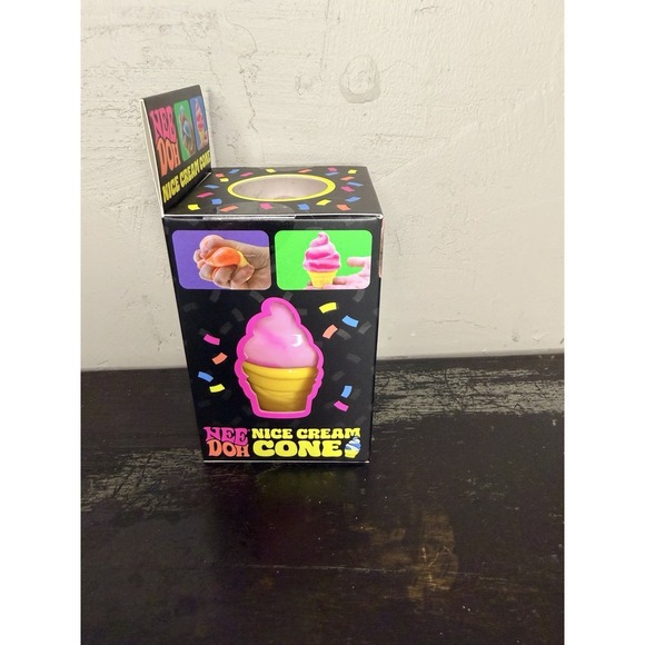 Nee Doh Nice Cream Cone Squishy Toy Pink - Brand New Same Day Ship - Picture 2 of 4